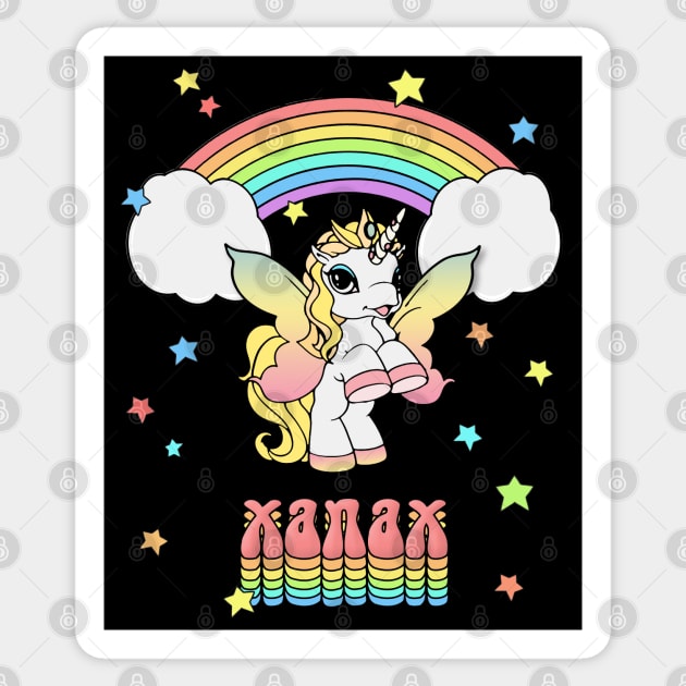 Xanax Rainbow High Unicorn Sticker by DankFutura